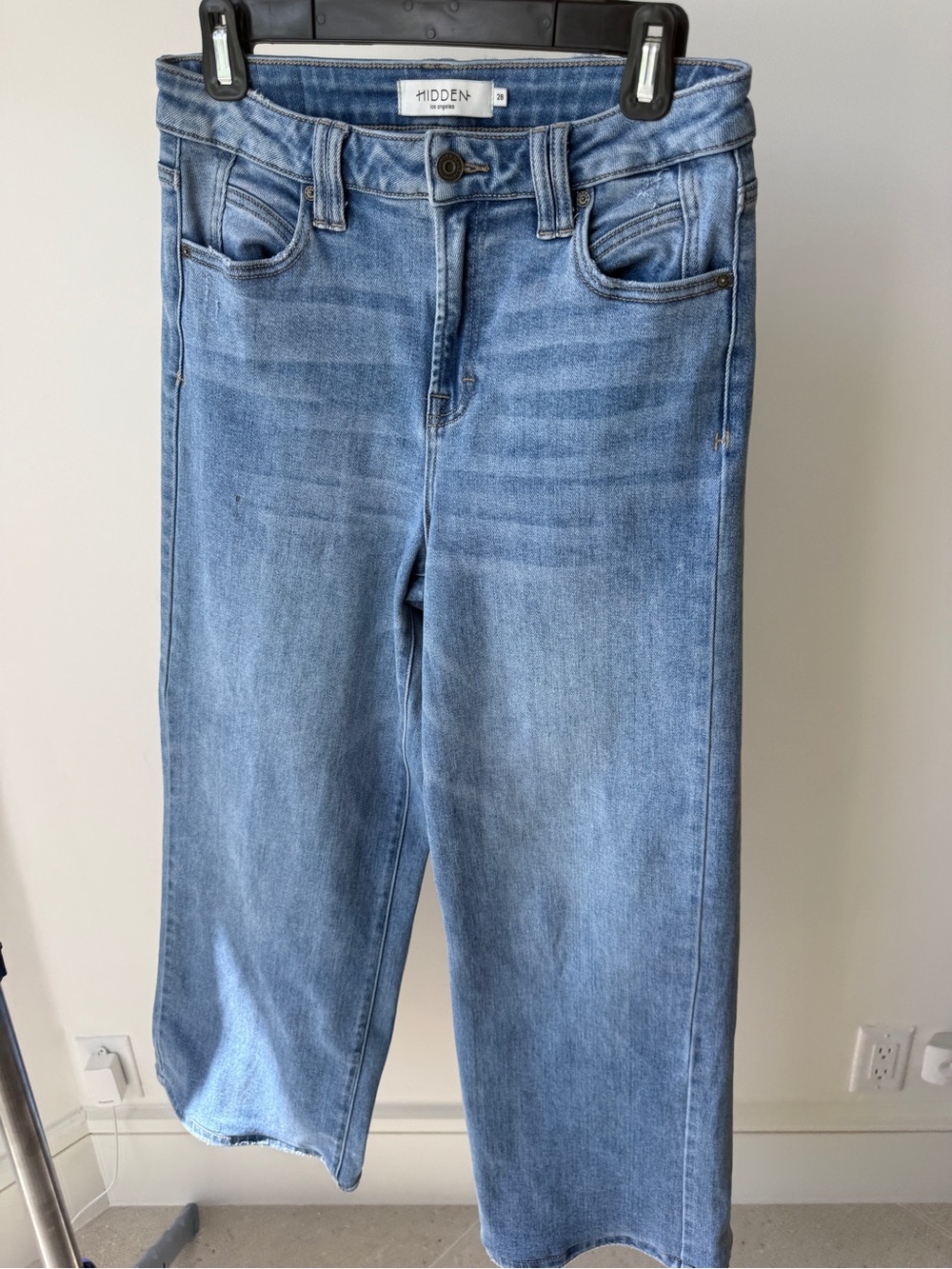 Women’s “Hidden” Light Wash Straight Leg Jeans - Blue